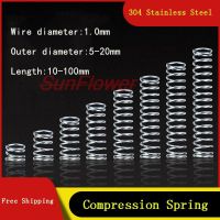 ❂✱✖ 304 Stainless Steel Compression Spring 304 SUS Compressed Spring Wire Diameter 1.0mm Y-Type Rotor Return Spring 10PCS 1.0mm