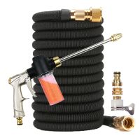 New Watering Irrigation Flexible Expandable Magic Hose Garden Pipe with Spray Water Gun High-Pressure Car Wash Cleaning Tools