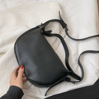 Brand Designer High Capacity Crossbody Bags for Women Soft PU Leather Fashion Travel Shoulder Handbags Half Moon Ladies Purses