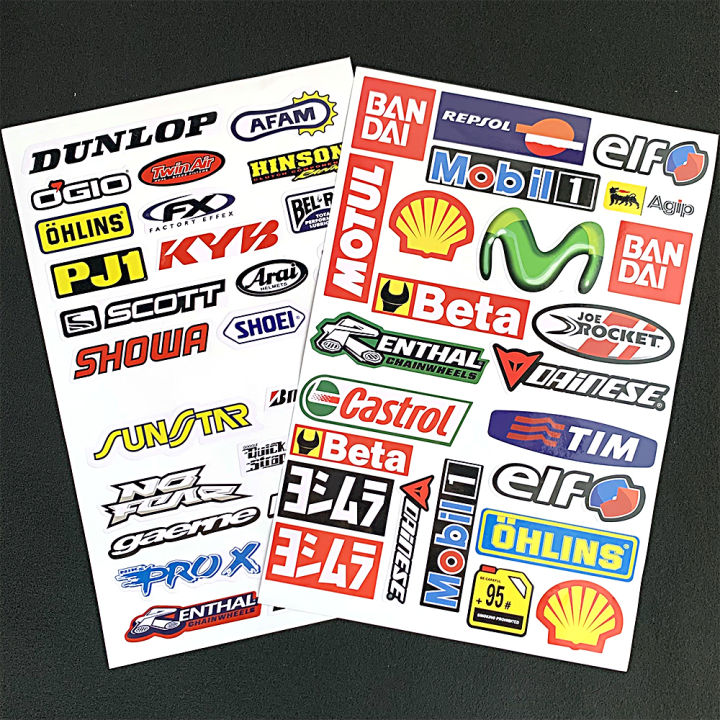 pvc-กันน้ำ-sponsor-motor-สติกเกอร์-motul-ohlins-beta-kyb-shoei-rk-bandai-movistar-shoei-sbk-wp-ตกแต่งรถจักรยานยนต์-decals