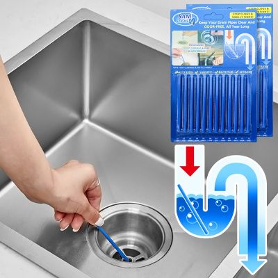 【LZ】 12Pcs Sewer Dirt Dredging Cleaning Stick Cleaning Pipe Debris Decontamination Drain Cleaner Kitchen Bathroom Kitchen Sink Tools