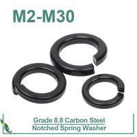 5/ 10/ 50/ 100pcs Spring Lock Washers Carbon steel Elastic Gasket M2 M2.5 M3 M4 M5 M6 M8 M10 M12 M16 M20 M24 M27 M30 GB93 Nails Screws  Fasteners