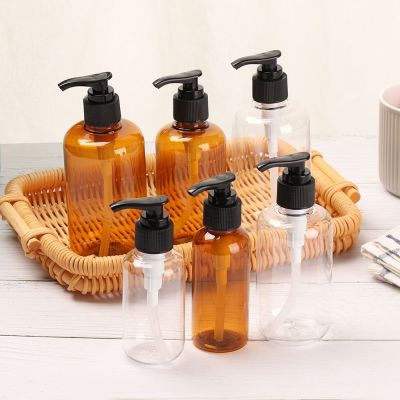 【CW】 1PC Plastic Transparent Shower Gel Bottle Shampoo Hand Sanitizer Supply 100/200/300ml