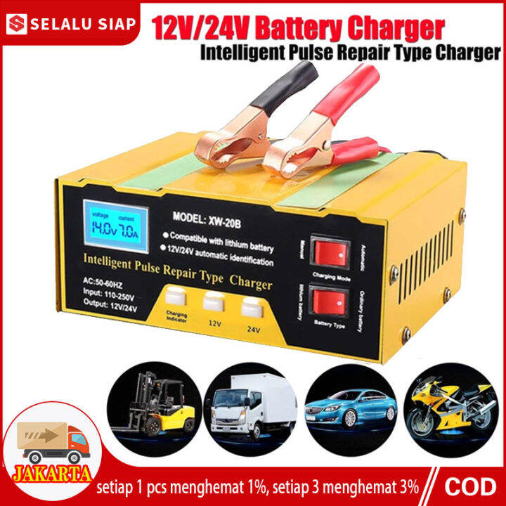 180W Portable Charger Aki 12/24V Mobil Dan Motor Dengan Intelligent ...