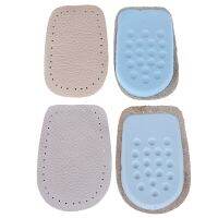 1Pair Velishy Pain Relief Cattle Hide Elastic Latex Heel Half Shoe Pads Shoe Cushion Comfortable Buffering Insoles Shoes Accessories