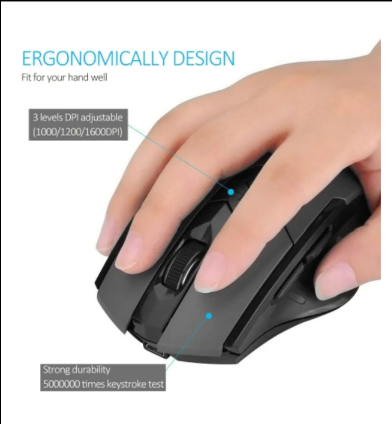 Inphic [3in1] Bluetooth 5.0 Mouse เมาส์ไร้สาย ปิดเสียง PM6BS เมาส์บลูทู ...