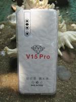 เคสใส เคสสวย Case TPU  เคส แบบนิ่ม ลายนูน 3D  รูปเพชรด้านในเคส VIVO V15  Pro