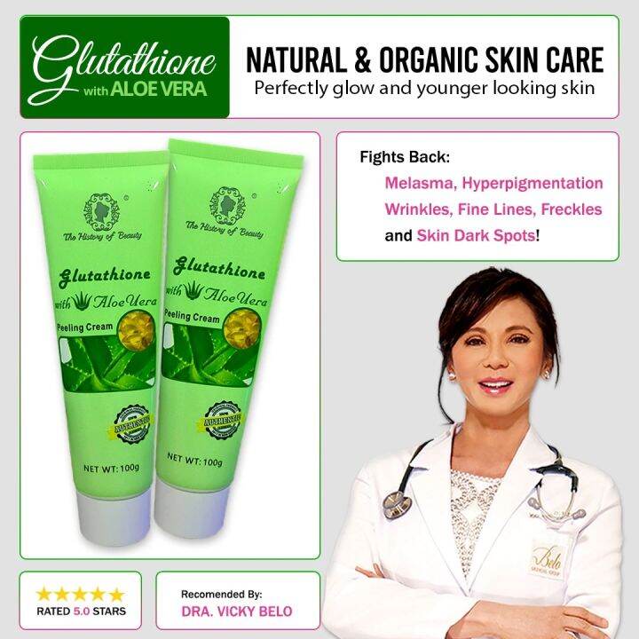 Authentic Glutathione with Aloe Vera Peeling Cream 100g Melasma