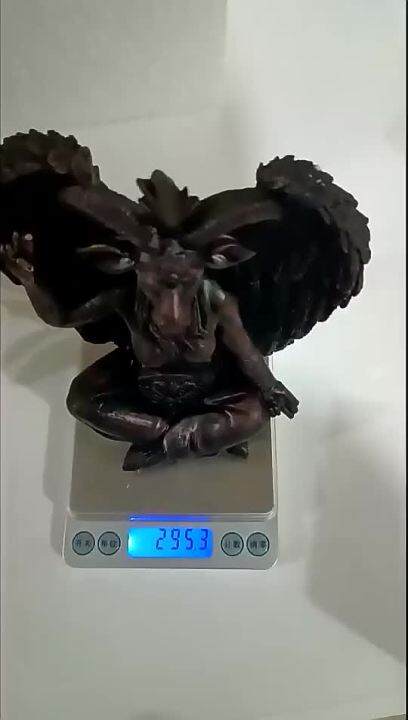 （HOT) ข้ามพรมแดน Idol Baphomet ประติมากรรมนั่งสมาธิมายากลแพะเรซิ่นงาน ...