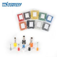 [HOT QAA,JXHKLWW 121] E0512 E7512 E1012 E2512 Insulated Terminal 1000Pcs VE สีแดงทองแดง Pressed End Terminator ลวดเชื่อมต่อไฟฟ้า Crimp Ferrule