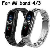 Metal Steel Strap for Xiaomi Mi Band 4 3 5 Wrist Band Bracelet Replacement for Mi Band 4 5 6 Screwless Stainless Steel Wristband