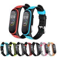 （Bar watchband）BreathableForMi Band 4 5 3 6Strap4 BandBand สายรัดข้อมือซิลิโคนสายนาฬิกาสีใหม่