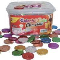 ? คัลเลอร์ฟูล คอยน์ ช็อกโกแลตเหรียญ Colorful Coin Chocolate : 300pcs per jar