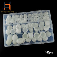 145 pcs Hex Screws Bolt Cover Kit with Box 6 Sizes Bolt Cover white Plastic Metric Dome Bolts Nuts Head Caps M4/M5/M6/M8/M10/M12 Nails  Screws Fastene