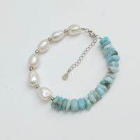 ลูกปัด Lii Ji ผู้หญิง Larimar 925เครื่องประดับเงิน