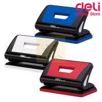 Deli เครื่องเจาะรูกระดาษ สำหรับเข้าเล่ม 10 แผ่น ขนาดรูเจาะ 6 mm  อุปกรณ์สำนักงาน 0103 2-Hole Punch (คละสี)