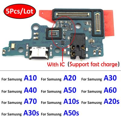 5ชิ้นเหมาะสำหรับ Samsung A10 A20 A40 A30 A50 A60 A70 USB A80 A10s A20s A30s A21s A01 A11 A51งอสายแพตัวต่อที่ชาร์ทงอได้