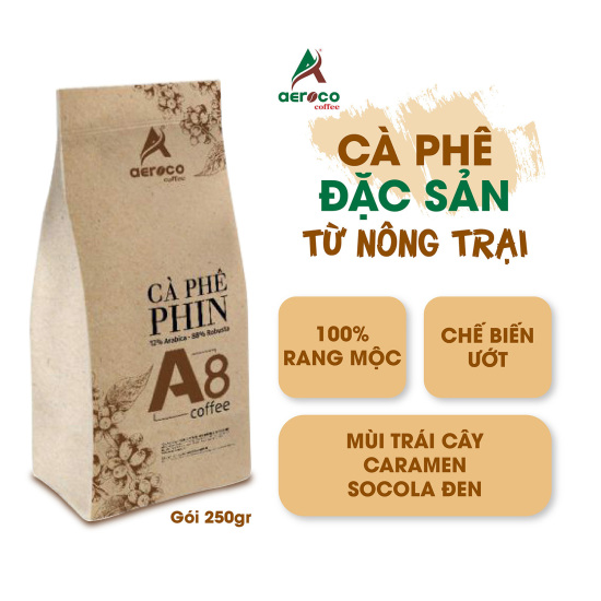 Tiết kiệm 20%_combo 3 hộp 250gr_cafe rang xay nguyên chất - a8 aeroco - ảnh sản phẩm 2