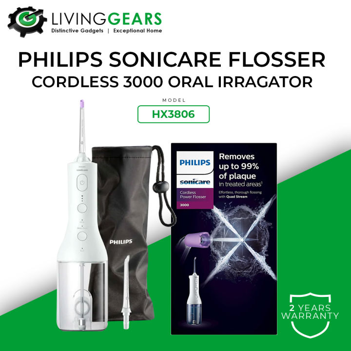 Philips HX3806 Sonicare Cordless Power Flosser 3000 Oral Irragator HX3806/31 Lazada