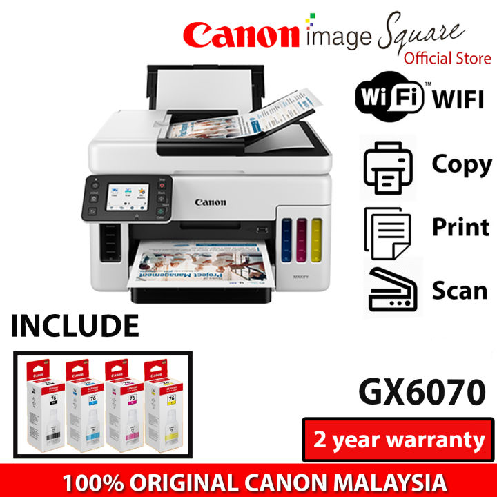 Canon Maxify Gx6070 Easy Refillable Ink Tank Wireless Multi Function Business Printer For High 2387