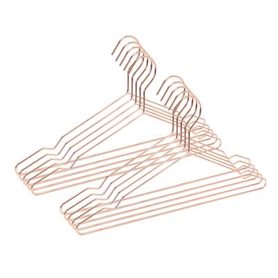 Metal Strong Clothes Coat Dress Hangers Pack of 10 Chromium-Plated Non-Slip Space Saving, 42 cm