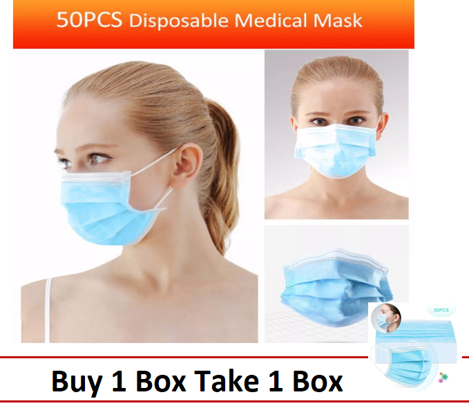 Hot Disposable 50pcs Dental Medical Surgical Dust Ear Loop Face Mouth Masks HC 