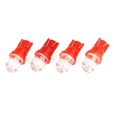 4 Pcs 12VDC T10 Red LED Car Auto Dashboard Dash Lights Lamp Bulbs