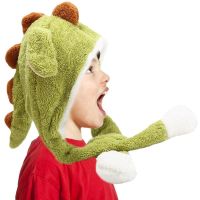 Dinosaur Plush Hat Ear Moving Jumping Hat Jumping Dress Up Cosplay Party For Kids Birthdays Dressing Up Christmas Party Or