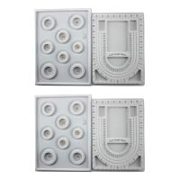 4Pcs Bead Design Board Bracelet Design Board Flocked Bead Board Necklace Beading Jewelry Organizer Tray DIY Making Tray