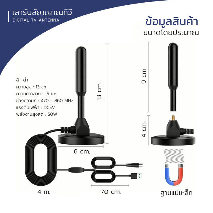 กดติดตามลด10บาท-เสารับสัญญาณทีวีดิจิตอล-เสารับสัญญาณ-tv-สัญญาณ-4k-คมชัดทุกช่อง-รับสัญญาณได้ไกล-ติดตั้งง่ายมาก-ไม่ต้องเจาะผนัง-เสียบใช้งานได้เลย-ทีวีรุ่นเก่าและรุ่นใหม่สามารถใช้ได้