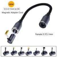 【LZ】❈❍  5.5x2.1mm fêmea para macho dc jack plug adaptador de alimentação conector para lenovo asus dell hp laptops carregamento rápido cabo de cabo magnético