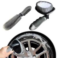 Car Wash Wheel Brush Kit 2 Pieces Wheel Wand Car Detailing Brush Set Multipurpose Brush For Cleaning Wheels Rims Motorcycles And