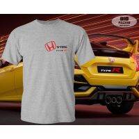 （พร้อมส่ง）T-shirt  เสื้อยืด RACING เสื้อซิ่ง [เทา] [H VTEC TYPE R]