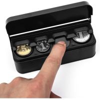 ✌❁ 2 Pack Car Gift Coin Holder Black Car Coin Box Car Coin Holder Decoration for Car Truck RV Interior Accessories