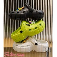 ส่งเร็ว?ส่งจากไทย【TX-X602】TOBO-shopรองเท้าแตะหัวโตทรงสุดฮิตพื้นสูง มีjibbitzการ์ตูนคิ้วท์ๆ พื้นหนาใส่แล้วดูสูงสไตล์