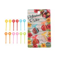 4/10 Pcs Cute Flower Fruit Fork Plastic Fruit Pick Kids Bento Lunch Snack Cake Dessert Food Toothpick Kitchen Tools Party Decor