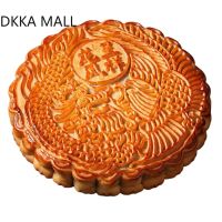 กล่องขนมไหว้พระจันทร์บาร์บีคิวสไตล์กวางตุ้ง[popular Style] Guangzhou Style Wuren Barbecued Moon Cake Traditional Handmade Gift Box for The Mid-Autumn Festival 1000g广式五仁叉烧大月饼中秋传统手工伍仁月饼礼盒装