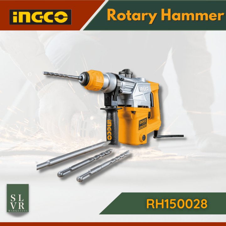 Ingco Industrial Rotary Hammer Drill Chipping Gun Rh150028 Sds Plus Chuck System Professiona