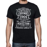 Made Vintage In 1966 T-Shirts Men Fashion T Shirts Short Sleeve 56 Years Old 56Th Birthday Gift Tshirt Cotton Tees Streetwear