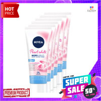 นีเวีย เพิร์ล ไวท์ 5อิน1 มอยส์เจอร์ ฟิลเลอร์ โฟมล้างหน้า 20 กรัม x 6 หลอดNivea Pearl White 5in1 Moisture Filler Foam Cle