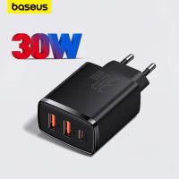 Baseus 30W USB Charger QC3.0 PD3.0 Type C PD Fast Charging 3 Ports Quick Phone Charger For iPhone14 13 12 Pro Max Xiaomi Samsung Wall Chargers