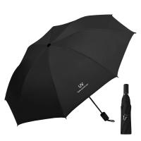 Black Umbrella 8-Bone Extra-Large Reinforced Double Silver Glue Sun Protection UV Protection Rain Or Shine Dual-Use Unisex Umbrella