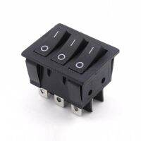 KCD3 34x40 Big Rocker Switches Black Three-Way Switch 9 Pin 2 Position multi-knife single-throw 15A 250V 20A 125VAC AC ON-OFF