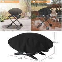 600D Oxford Cloth BBQ Grill Cover Waterproof Dustproof For Weber Q200/2000 Series Barbecue Grill Protective Covers 90x55x27cm