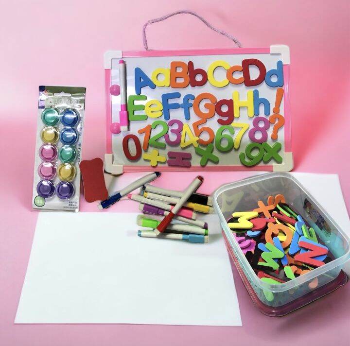 Learning Educational set Whiteboard Alphabet Numbers and