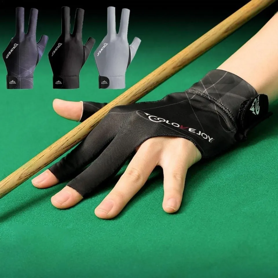 1pcs Spandex Snooker Billiard Left Hand Three Fingers Snooker Billiard  Glove Elasticity Billiard Training Gloves Accessories