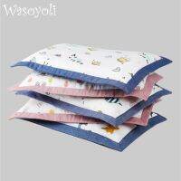 ZZOOI Baby Pillow 100% Cotton Sleep Support 52*32cm for 2 to 6 Years Cartoon Infant Pillow Height 2-3cm Printed Shaping Pillow