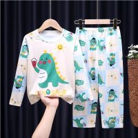 【Ready Stock】 ✿ↂ✲ C22 cartoon home clothes set spring and autumn childrens pajamas 儿童睡衣春秋款 小女孩宝宝男孩中大童长袖 卡通家居服套装 男童睡衣