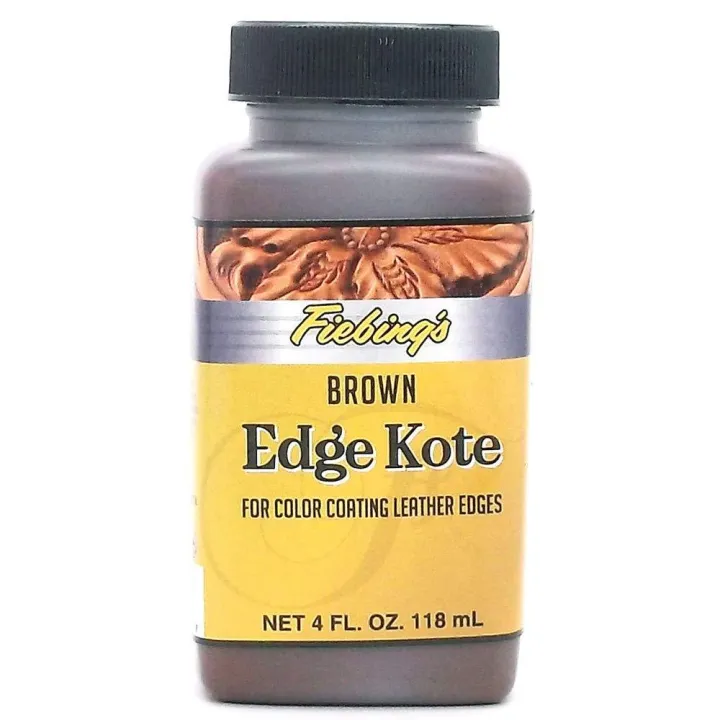 Fiebing's Edge Kote, 4 oz. - Color Coats Leather Edges - Brown