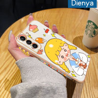 Dienya เคสปลอกสำหรับ Samsung Galaxy S21บวก S21อัลตร้าเคสการ์ตูนเด็กผู้หญิงชานมใหม่กรอบสี่เหลี่ยมพื้นผิวเคสนิ่มซิลิกาเจลกันกระแทกเคสมือถือรวมทุกเลนส์กล้องถ่ายรูปฝาครอบป้องกัน